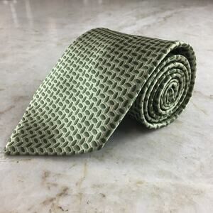 VERIE GOD FASHION COLLECTION, GREEN,  XL ....ALL SILK TIE